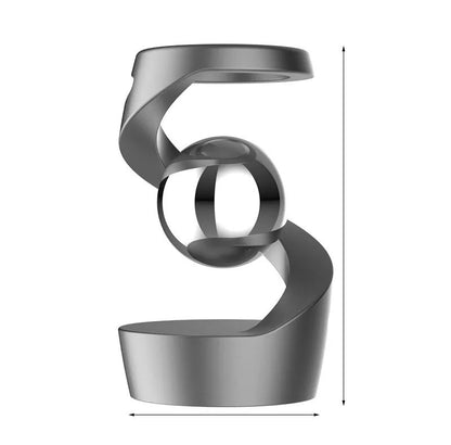 Rotating Gyroscope Finger Fidget Spinner – All-Aluminum Alloy Desk Toy with Silver Metallic Accents for Stress Relief, Focus & Adults