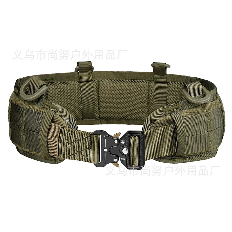 Men’s Tactical Outdoor Belt with Multi-Function Buckle – High-Quality Nylon Canvas Hunting Gear for Sport & Survival Utility