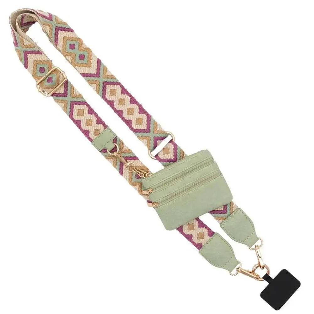 Adjustable Phone Strap with Zipper Pouch – Anti-Lost Crossbody Lanyard for Women, Secure & Stylish Phone Holder, Bag Accessory