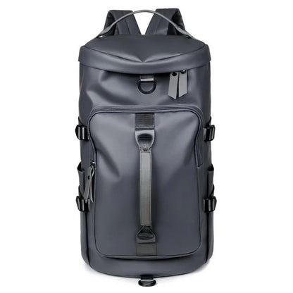 Gym Travel Backpack for Men & Women – Faux Leather Duffel Shoulder Bag, Durable Outdoor Sports and Fitness Weekender Gear