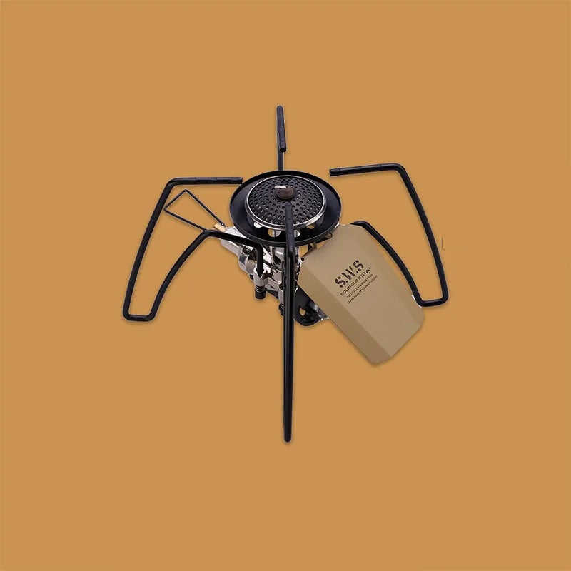 Spider Folding Camping Stove – Compact Outdoor Gas Burner for BBQ, Hiking, Tableware & Emergency Cooking Setup