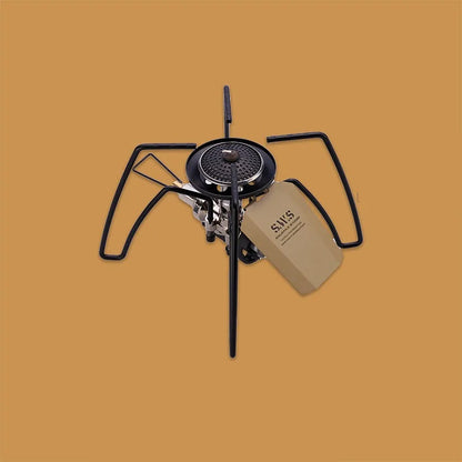 Spider Folding Camping Stove – Compact Outdoor Gas Burner for BBQ, Hiking, Tableware & Emergency Cooking Setup