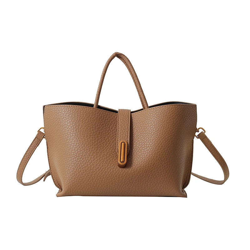 Luxury Leather Tote Handbag for Women – Designer Soft Shoulder Crossbody Bag with Large Capacity and Elegant Fashion Appeal