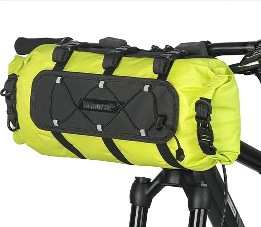Bike Handlebar Bag – 12L Waterproof Bicycle Rack Bag with Replaceable Dry Liner for Ultimate Storage & Travel Convenience