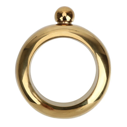 Bracelet Hip Flask for Women – 3.5oz Round Wine Bangle Holds Whiskey, Vodka, or Liquor with Elegant Hidden Functionality