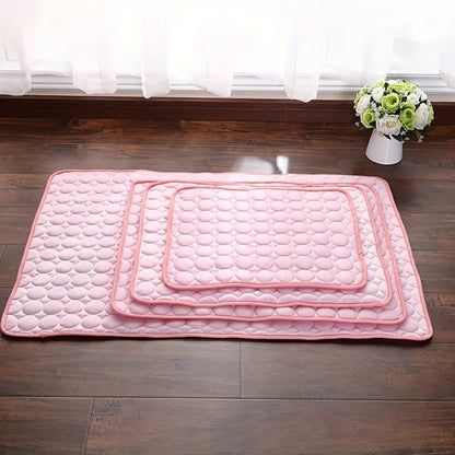 Cooling Pet Mat for Summer - 40in Ice Silk Sleep Pad for Dogs & Cats