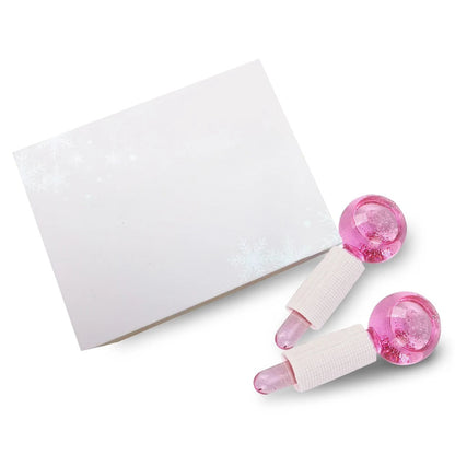 Rose Gold Skin Ice Globes – Cooling Stainless Steel Facial Rollers for Cold Therapy to Reduce Puffiness, Calm Skin, and Tighten Pores