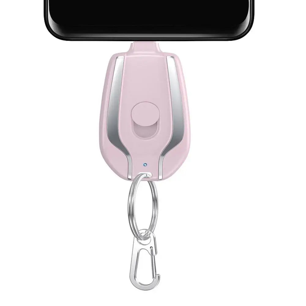Mini Emergency Power Bank Keychain Charger – Ultra-Compact Portable Battery Pack with Fast Wireless Charging for Phones, Perfect for Travel and Outdoors