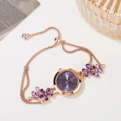 Vintage Rhinestone Women’s Quartz Bracelet Watch – Elegant Fashion Timepiece for Ladies, Classic Design for Luxury Everyday Style