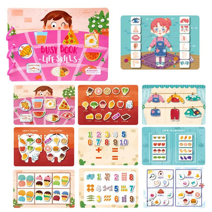 Montessori Baby Busy Book - Quiet Early Learning Educational Game with Matching Activities for Toddlers Ages 1 to 3