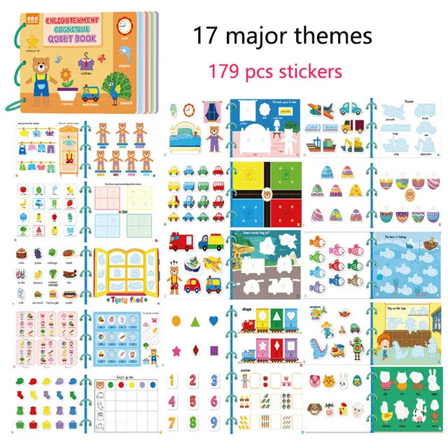 Montessori Baby Busy Book - Quiet Early Learning Educational Game with Matching Activities for Toddlers Ages 1 to 3