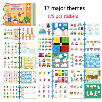 Montessori Baby Busy Book - Quiet Early Learning Educational Game with Matching Activities for Toddlers Ages 1 to 3