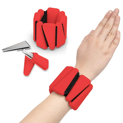 Adjustable Silicone Wrist Weights – 1/2 lb Lightweight Triangle Bracelets for Jogging, Fitness, and Yoga Strength Training Workouts