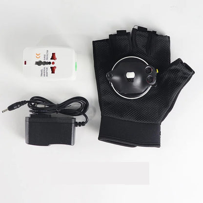 RGB Laser Gloves – Rotating Multicolor Nightclub Light Show Props with Auto Laser Cannon Effect for Dancers & Performers
