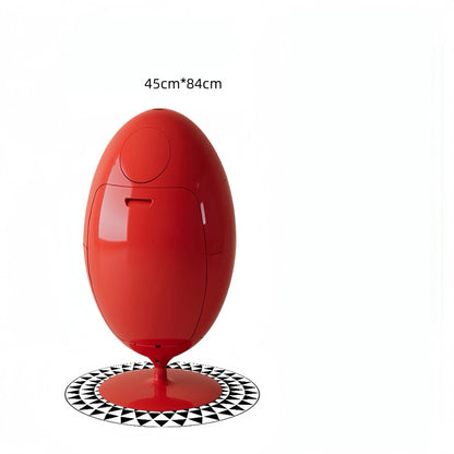 Dinosaur Egg Eco-Friendly Trash Can – Light Luxury Egg-Shaped Bin for Modern Living Room Storage and Stylish Home Organization