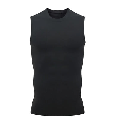 Sleeveless Men’s Compression Tank Top – Quick-Dry Muscle Vest for Gym, Fitness, Bodybuilding & Summer Sports Performance Confidence
