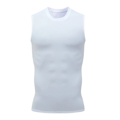Sleeveless Men’s Compression Tank Top – Quick-Dry Muscle Vest for Gym, Fitness, Bodybuilding & Summer Sports Performance Confidence