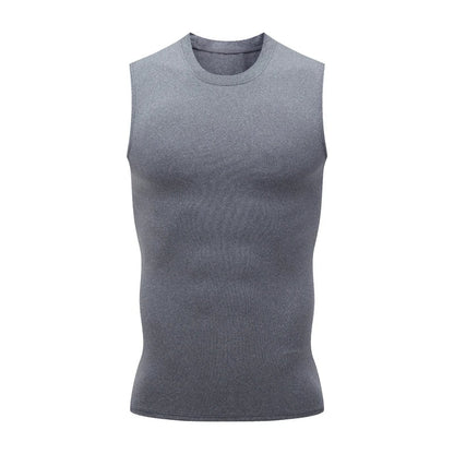 Sleeveless Men’s Compression Tank Top – Quick-Dry Muscle Vest for Gym, Fitness, Bodybuilding & Summer Sports Performance Confidence