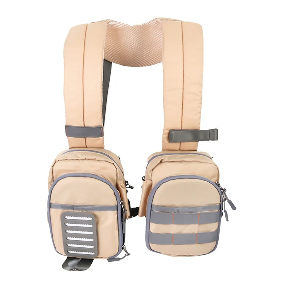 Multi-functional Compact Fly Fishing Tackle Bag – Lightweight Adjustable Chest Pack for Men & Women, Convenient Outdoor Fishing Storage and Mobility
