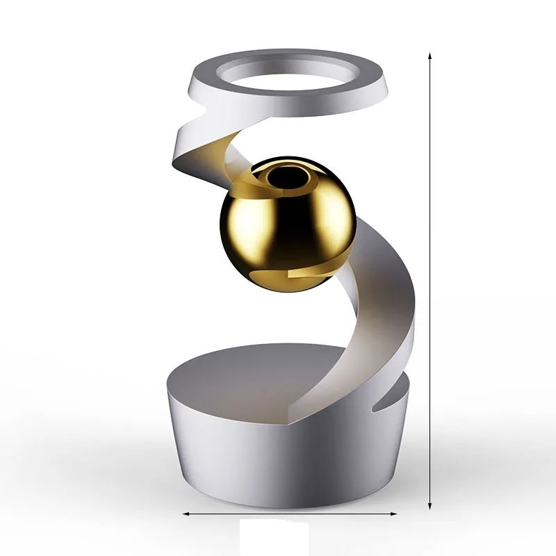 Rotating Gyroscope Finger Fidget Spinner – All-Aluminum Alloy Desk Toy with Silver Metallic Accents for Stress Relief, Focus & Adults