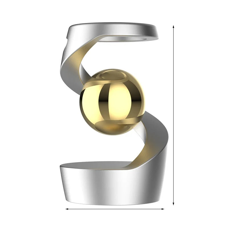 Rotating Gyroscope Finger Fidget Spinner – All-Aluminum Alloy Desk Toy with Silver Metallic Accents for Stress Relief, Focus & Adults