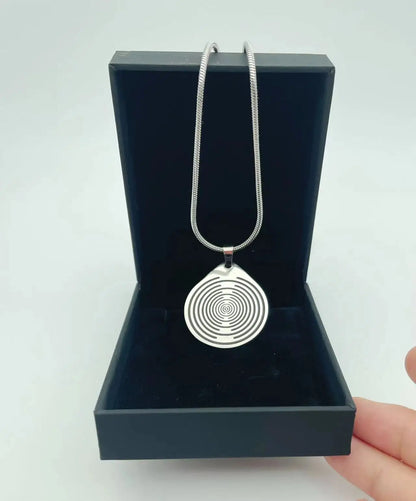 EMF Defense Pendant Necklace – Stainless Steel Feng Shui Disk with Polarizing Tech to Balance Energy and Wearable Protection Ornament