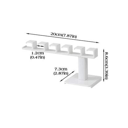 Wall-Mounted Hat Organizer - 6-Hook L Shaped Rack for Baseball Caps, Belts, and Accessories