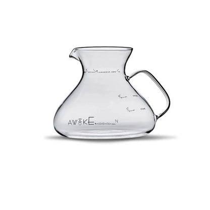 Coffee Carafe – 450ml Glass Sharing Pot with Water Level Display for Manual Brewing, Pour Over, and Barista Accessories