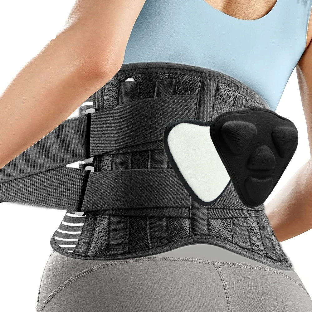 Adjustable Back Brace for Pain Relief – Breathable Lumbar Support Belt for Herniated Disc, Sciatica, and Scoliosis Recovery