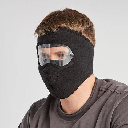 Winter Windproof Full Face Ski Mask – Anti-Fog Goggles, Breathable Hood Cover for Cold Weather Cycling & Snow Sports