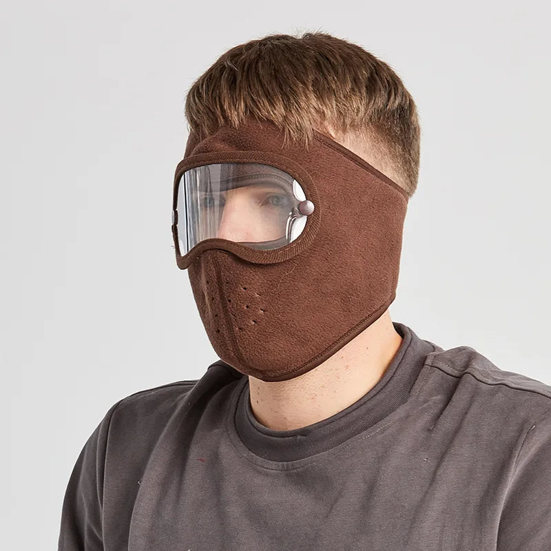 Winter Windproof Full Face Ski Mask – Anti-Fog Goggles, Breathable Hood Cover for Cold Weather Cycling & Snow Sports