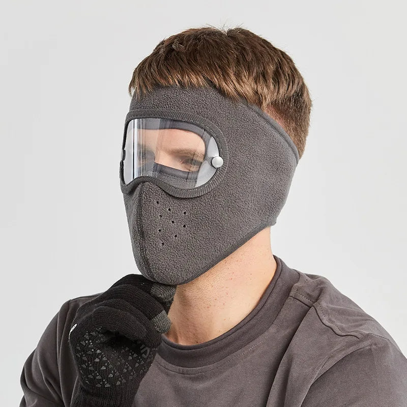 Winter Windproof Full Face Ski Mask – Anti-Fog Goggles, Breathable Hood Cover for Cold Weather Cycling & Snow Sports