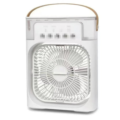 Portable USB Fan with Air Conditioning & LED Night Light – 3‑in‑1 Humidifier, Electric Cooler & Fun Home Gadget for Summer Use