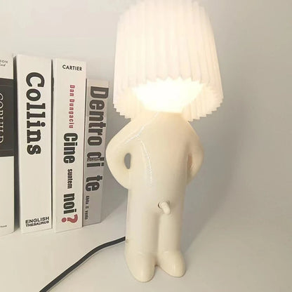 Naughty Boy LED Pleated Table Lamp – Unique Child-Friendly Night Light with Reading Mode, Creative Design for Bedroom Ambiance