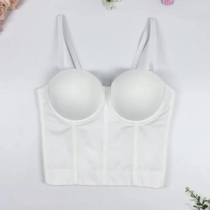 Strapless Backless Bodysuit – Sexy Slimming Crossbody Vest with Chest Wrap and Fishbone Support for Beautiful Silhouette Appeal