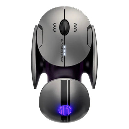 Inphic X2 Silent Bluetooth Mouse - Metal Base Rechargeable Wireless Mouse for Gaming, Office, Laptop, and Ultra Quiet Clicking