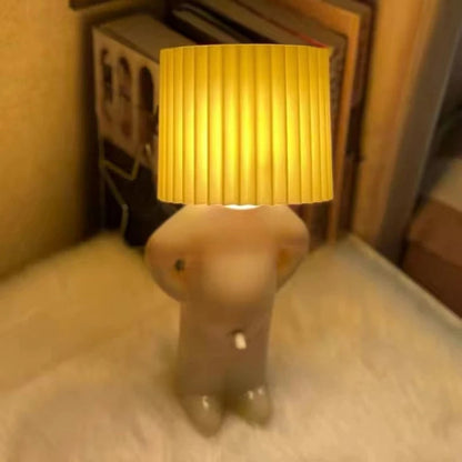 Naughty Boy LED Pleated Table Lamp – Unique Child-Friendly Night Light with Reading Mode, Creative Design for Bedroom Ambiance
