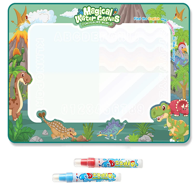 Magic Water Drawing Mat – Reusable Montessori Water Canvas with Pen for Kids’ Educational Painting, Color-Free Sensory Play and Learning