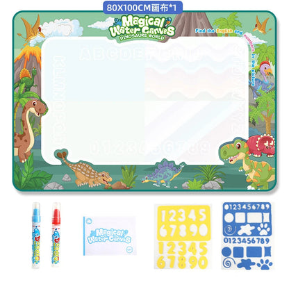Magic Water Drawing Mat – Reusable Montessori Water Canvas with Pen for Kids’ Educational Painting, Color-Free Sensory Play and Learning