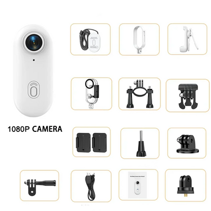 Ultra-Compact 4K WiFi Action Camera – Wireless Mini Bodycam for Motorcycle Helmet Perfect for Capturing Every Outdoor Adventure