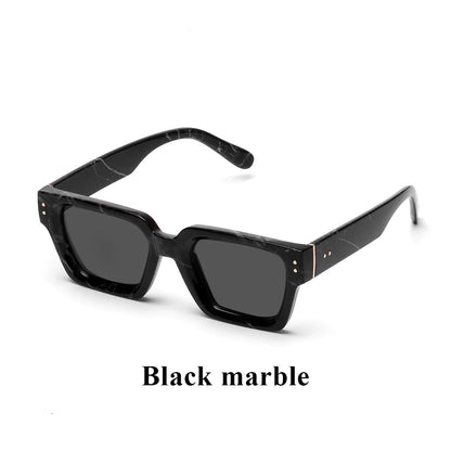 Retro Black Millionaire Shades – Luxury Designer Square Sunglasses for Men and Women, Trendy 2024 Style
