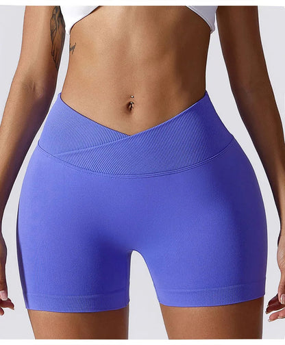 Tight Hip High-Waist Yoga Shorts – Seamless Quick-Dry Gym Tights for a Sculpted, Sexy Workout Look