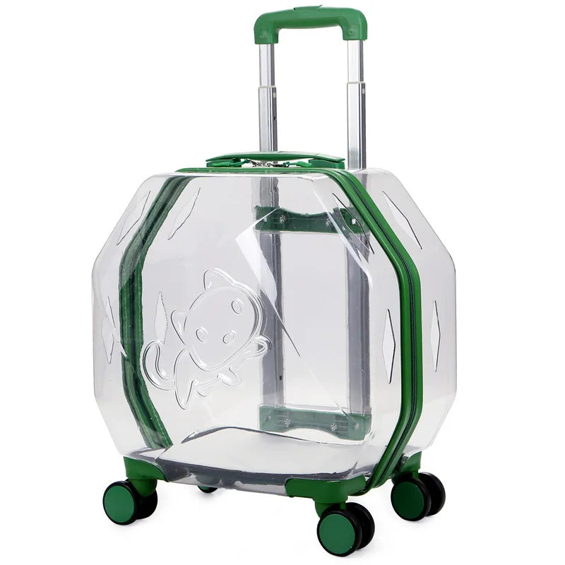 Transparent Pet Suitcase – Large Capacity Bubble Box for Stylish Pet Travel