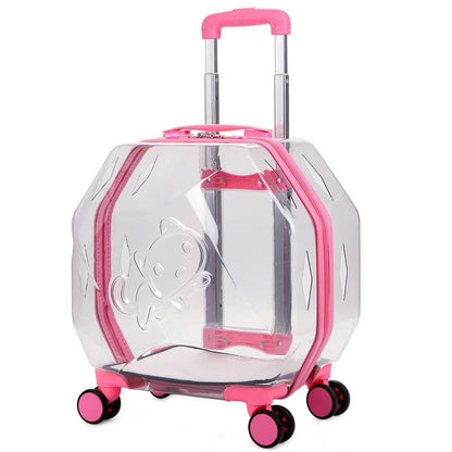 Transparent Pet Suitcase – Large Capacity Bubble Box for Stylish Pet Travel
