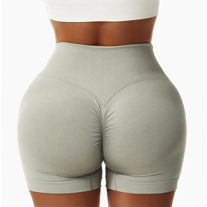 Tight Hip High-Waist Yoga Shorts – Seamless Quick-Dry Gym Tights for a Sculpted, Sexy Workout Look
