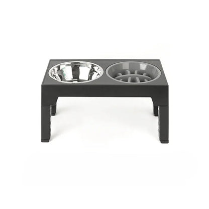 Elevated Stainless Steel Pet Bowls – Neck Support Design to Prevent Overturning and Slow Feeding