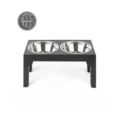 Elevated Stainless Steel Pet Bowls – Neck Support Design to Prevent Overturning and Slow Feeding