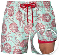 Beach shorts with lining
