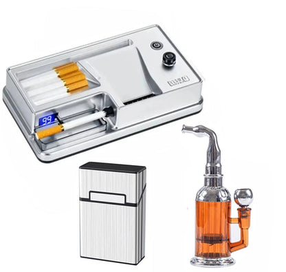 Electric Cigarette Rolling Machine – Smart Infrared LED Sensing Roller with Storage Tray for Regular Tubes and Convenient Tobacco Preparation