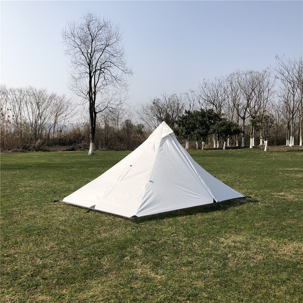 Ultralight Pyramid Camping Tent – Single-Person Waterproof 4-Season Shelter, Compact Rodless Design for Hiking, Backpacking, and Outdoor Adventure Travel